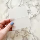 "Clear Vellum Place Cards, BLANK (25 pack)" - Place and Escort Cards in clear by Carley Zuercher
