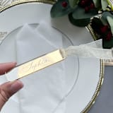 "Luxury Wedding Place Cards | Acrylic Place Cards with Ribbon | Set of 20" - Place and Escort Cards in gold by Self Stationery