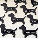 "Black Dachshund Die-Cut Place Card- Customizable- Set of 10" - Place and Escort Cards in black by Inkspiringletters