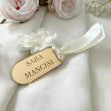 "Acrylic Place Cards with Ribbon | Luxury Wedding Place Cards | Set of 20" - Place and Escort Cards in gold by Self Stationery