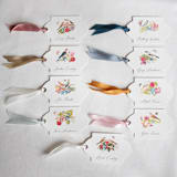 "Custom Place Cards // Brilliant Birds (Set of 9)" - Place and Escort Cards in multicolorassorted-colors by Clover and Lamb