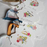"Custom Place Cards // Brilliant Birds (Set of 9)" - Place and Escort Cards in multicolorassorted-colors by Clover and Lamb