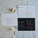 "Watercolor Pink Hibiscus Place Card with Tassel- Personalized- Set of 10" - Place and Escort Cards in pink by Inkspiringletters