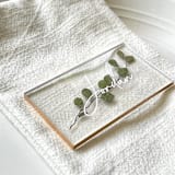 "Custom Eucalyptus Place Cards" - Place and Escort Cards in orange by Jasmine Jhunjhnuwala