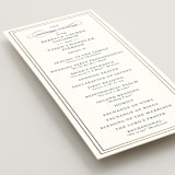"Eloquence" - Wedding Programs in Snow by Kimberly FitzSimons - Detail