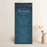 "Strands Of Lights" - Wedding Programs in Navy by Hooray Creative - Front