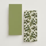 "Floral Tribute" - Wedding Programs in Moss by Chris Griffith - Back of Card Options