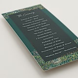 "By the Creek" - Wedding Programs in Emerald by Becky Nimoy - Detail