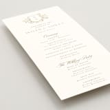 "floral crest" - Wedding Programs in Champagne by Cass Loh - Detail