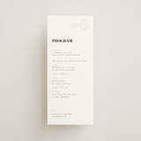 "Golden Stamp" - Wedding Programs in Snow by FRANI - Front