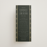 "Deco pattern" - Wedding Programs in Onyx by Ana de Sousa - Front