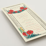 "Deco Spring Florals" - Wedding Programs in Birch by Shiny Penny Studio - Detail