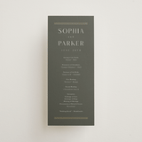"Perfect Pair" - Wedding Programs in Olive by Stacey Meacham - Front