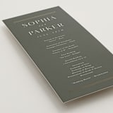 "Perfect Pair" - Wedding Programs in Olive by Stacey Meacham - Detail