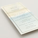 "Contemplate" - Wedding Programs in Sand by Janean Hinger - Detail