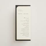 "Tuxedo" - Wedding Programs in Black Tie by Carolyn Nicks - Front
