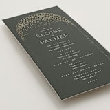 "Fringe" - Wedding Programs in Midnight by Leah Bisch - Detail