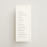 "Gilded Border" - Wedding Programs in Silk by Kelly Schmidt - Front