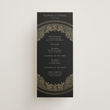 "Heirloom Branches" - Wedding Programs in Midnight by GeekInk Design - Front