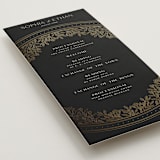 "Heirloom Branches" - Wedding Programs in Midnight by GeekInk Design - Detail