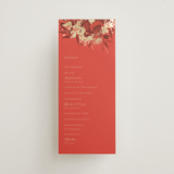 "Happiness" - Wedding Programs in Cherry by Shannon Chen of Four Wet Feet Studio - Front