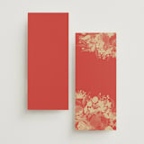 "Happiness" - Wedding Programs in Cherry by Shannon Chen of Four Wet Feet Studio - Back of Card Options