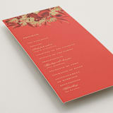 "Happiness" - Wedding Programs in Cherry by Shannon Chen of Four Wet Feet Studio - Detail