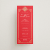 "HAPPINESS x 2" - Wedding Programs in Ruby by Melanie Kosuge - Front