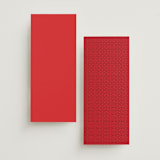 "HAPPINESS x 2" - Wedding Programs in Ruby by Melanie Kosuge - Back of Card Options