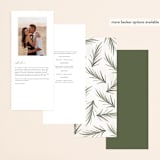 "Roses & Greenery" - Wedding Programs in Aubergine by Susan Moyal - Back of Card Options