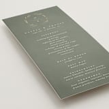 "Minimal Circle" - Wedding Programs in Moss by Kelly Schmidt - Detail