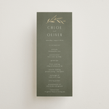 "Botanical Arches" - Wedding Programs in Moss by Kelly Schmidt - Front