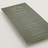 "Botanical Arches" - Wedding Programs in Moss by Kelly Schmidt - Detail