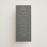 "raffiné" - Wedding Programs in Obsidian by Benita Crandall - Front