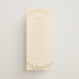 "Leafy Garland" - Wedding Programs in Sand by Creo Study - Front