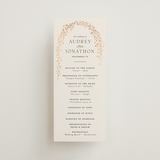 "Trailing Vines" - Wedding Programs in Almond by Erin L. Wilson - Front