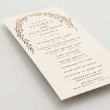"Trailing Vines" - Wedding Programs in Almond by Erin L. Wilson - Detail