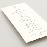"Palm Monogram" - Wedding Programs in Stone by Olivia Raufman - Detail