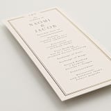 "Grace" - Wedding Programs in Champagne by Nicole Walsh - Detail
