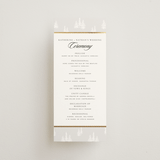 "Gilded Forest" - Wedding Programs in Snow by Stacy Maalouf - Front