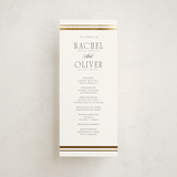 "Side Stripe" - Wedding Programs in Pearl by Nicole Walsh - Front