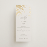 "Gilded Palm" - Wedding Programs in Sand by Melinda Denison - Front