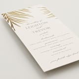 "Gilded Palm" - Wedding Programs in Sand by Melinda Denison - Detail