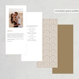"Bloom" - Wedding Programs in Tea by Leah Bisch - Back of Card Options
