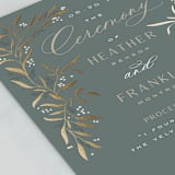 "Gilded" - Wedding Programs in Slate by Leah Bisch - Detail
