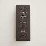 "Garden" - Wedding Programs in Mahogany by Leah Bisch - Front