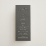 "Over Monogram" - Wedding Programs in Stormy by Jessica Williams - Front