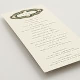 "Frame" - Wedding Programs in Emerald by Jen Owens - Detail