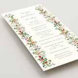 "Tropica" - Wedding Programs in Papaya by Susan Moyal - Detail