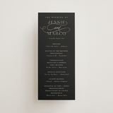 "Black Tie Affair" - Wedding Programs in Onyx by Hooray Creative - Front